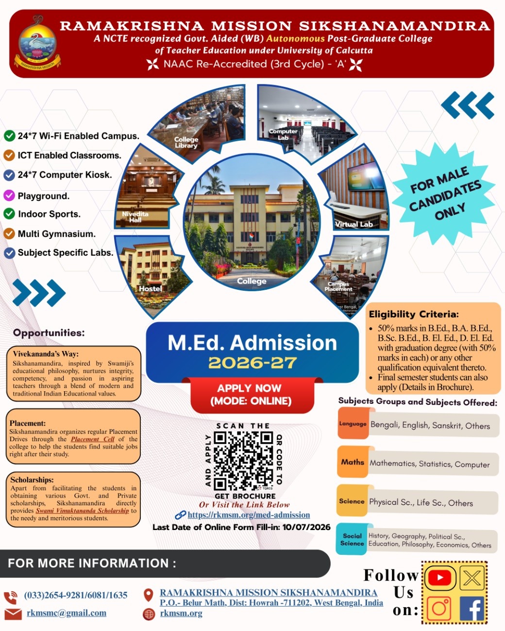 M.Ed. Admission Flyer