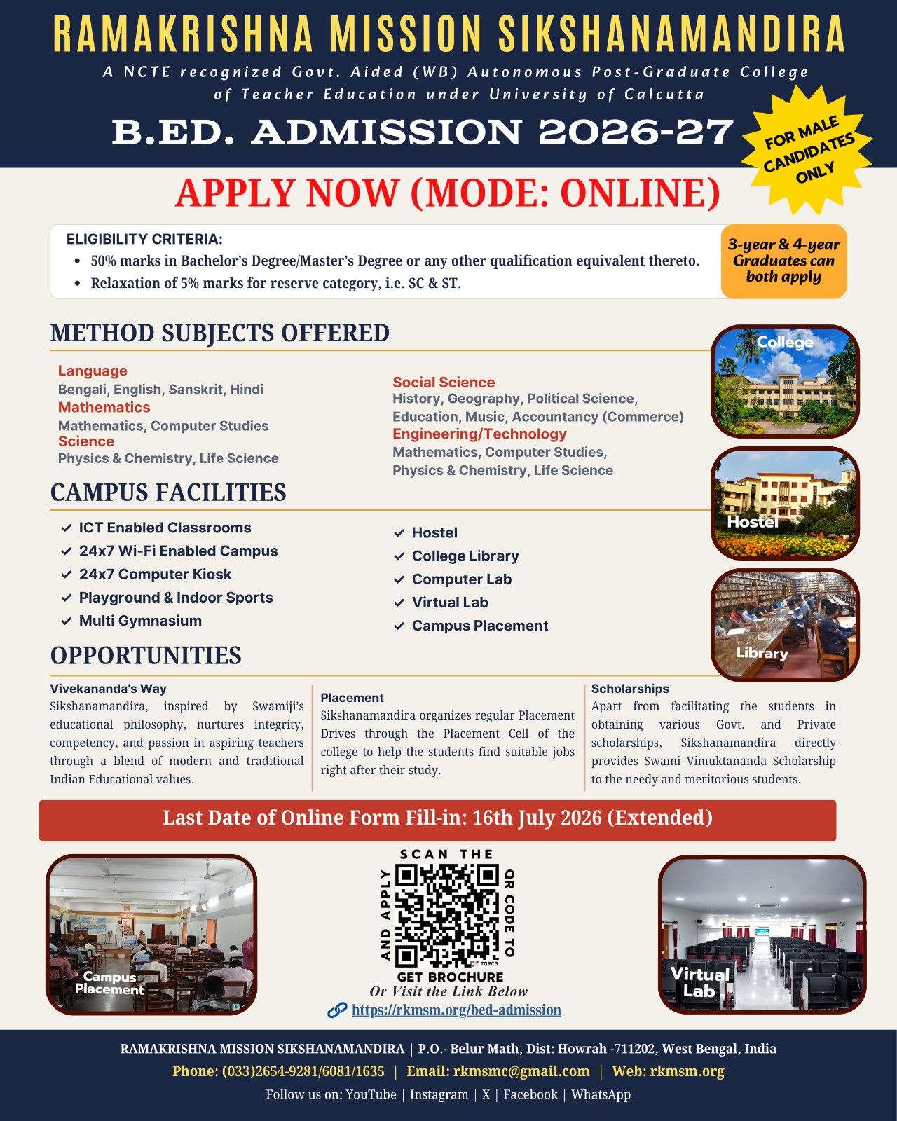 B.Ed Admission Flyer